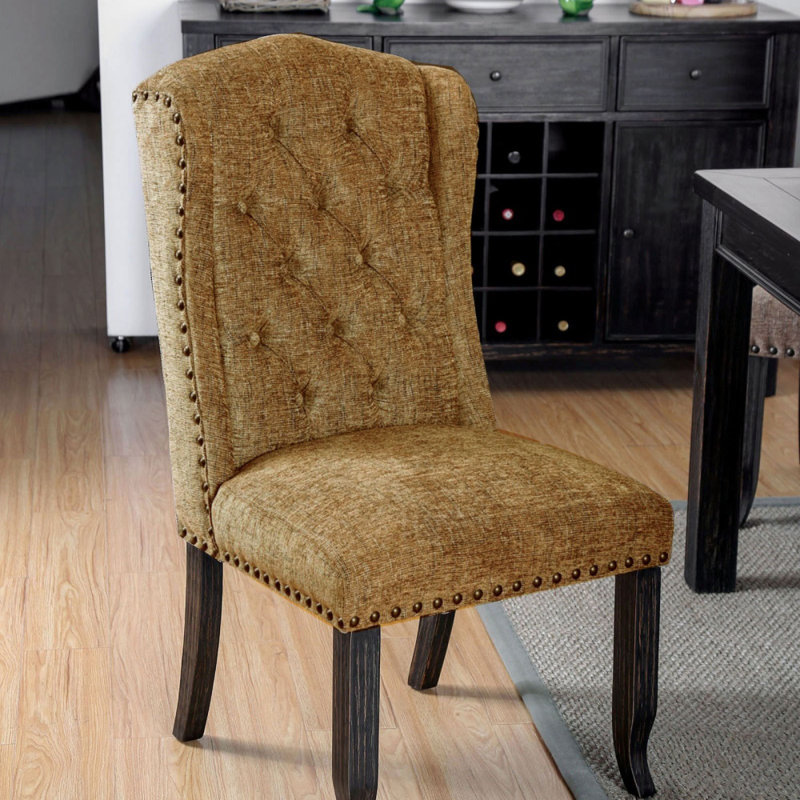 Red Barrel Studio® Karekin Tufted Upholstered Parsons Chair in Beige Wayfair